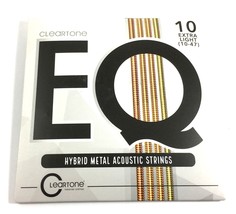 Cleartone Guitar Strings EQ Acoustic Hybrid Metal Blend Extra Light 10-47 - £28.92 GBP