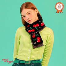 [WIGGLE WIGGLE] Petite scarf Cherry winter muffler Korean brand - £46.39 GBP