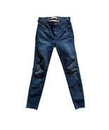 Madewell 9&quot; High Rise Skinny Jeans Womens Size 27 Medium Wash Raw Hem - $18.13