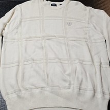 Izod Winter White Cotton Crew Neck Sweater With Embroidered Logo Size XL... - €16,64 EUR