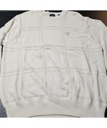 Izod Winter White Cotton Crew Neck Sweater With Embroidered Logo Size XL... - €16,64 EUR