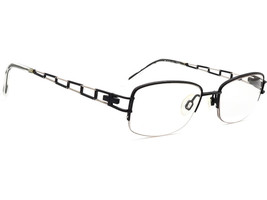 Charmant Eyeglasses CH10818 BK2 Titanium Black/Silver Half Rim Japan 49-18 135 - $79.99