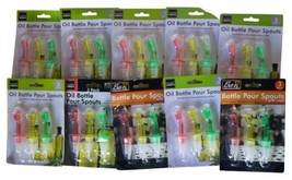 Lot Of 30 Oil Bottle Pour Spouts 10x 3-Packs Red Yellow Green Tops Handy Helpers - £35.02 GBP