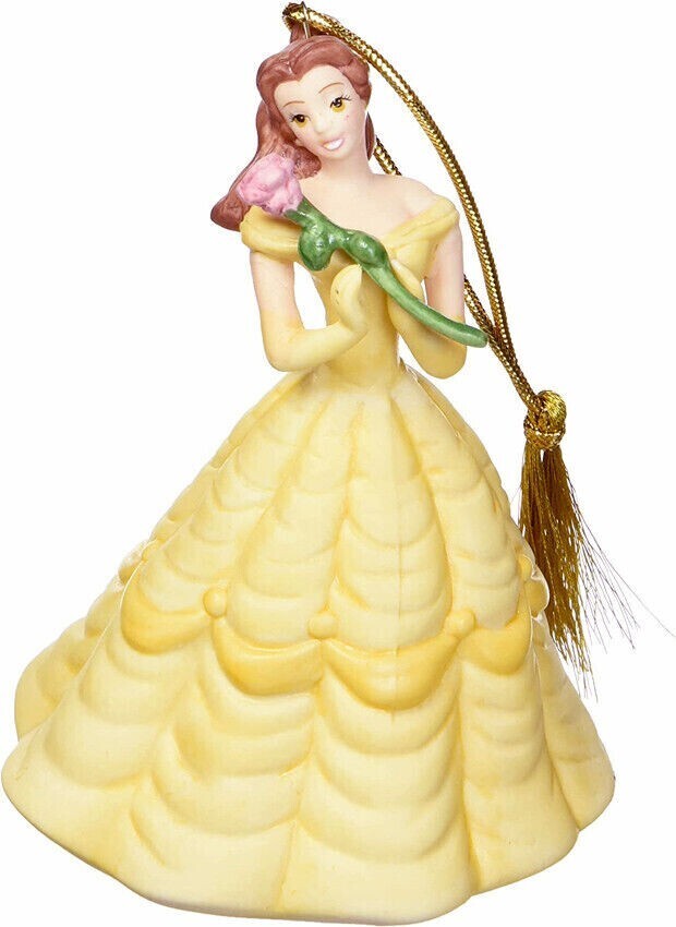 Lenox Disney Princess Belle Ornament W/Rose Beauty &amp; Beast Christmas 30t... - $39.43