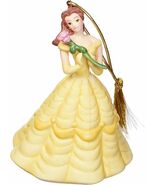 Lenox Disney Princess Belle Ornament W/Rose Beauty &amp; Beast Christmas 30t... - $716.48 MXN