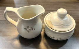 Pfaltzgraff Heirloom Sugar Lidded Bowl &amp; Creamer Small Pitcher Set 024 &amp;... - £35.01 GBP