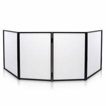 Pyle DJ Booth Foldable Cover Screen - Portable Event Facade Front Board Video Li - £151.07 GBP