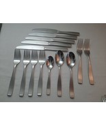 Mikasa Stainless 14 Pieces ~ Loft Satin ~ Forks Knives Spoons Salad Forks - £35.15 GBP