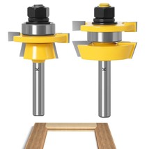 Asnomy 2Pcs Shaker Rail And Stile Router Bits For Cabinet Door, 1/4 Inch... - $31.92