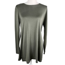 Club Monaco Top Medium Long Sleeve Olive Green Tee - $24.74