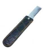 Vintage Mustache / Beard Grooming Comb With Leather Handle 6 3/8&quot; - $23.71