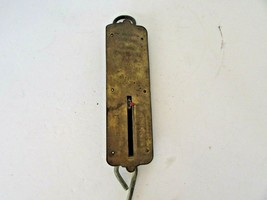 VINTAGE JOHN CHATILLON &amp; SONS 50 LB HANGING SCALE BRASS NO. 100 NY USA  - $277.45 MXN