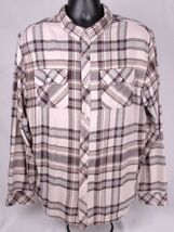O'NEILL Flannel Shirt-XL-Grey Brown Plaid-Outdoor-Long Sleeve - $20.99