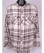 O'NEILL Flannel Shirt-XL-Grey Brown Plaid-Outdoor-Long Sleeve - $20.99