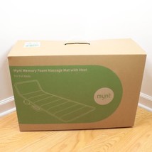 Mynt Vibrating Heated Memory Foam Massage Mat - Grey #M2453 - £31.97 GBP