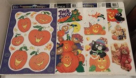 4 - Vintage Classic Clings Window Clings Halloween Decorations - Glitter... - £14.99 GBP