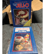Jello Cool Whip Desserts Cookbook-KRAFT Hardcover Lot of 2-Vintage Kitchen - £6.87 GBP