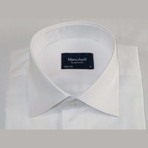 Mens 100% Cotton Shirt From Turkey Manschett by Quesste Slim Fit 4029-01 White image 2