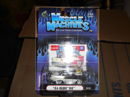 Muscle Machines Adult Collectible &quot;&#39;56 Olds 88&quot; Black/White Mint On Seal... - £3.21 GBP