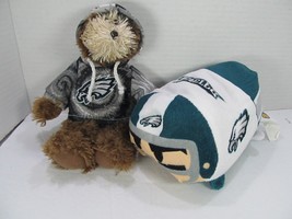 Good Stuff lot of 2 Philadelphia Eagles Stuffed Plush Bear in Hoodie / Player - £10.99 GBP