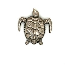 Vintage Hallmarked Sterling Silver Detailed Sea Creature Tortoise Turtle Brooch - £37.86 GBP