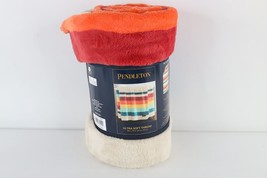 NOS Vtg Y2K Pendleton Rainbow Striped Color Block Ultra Soft Throw Blank... - $48.96