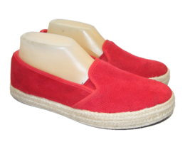 Clarks Collection Soft Cushion Women’s 8.5 M Red Suede Espadrille Slip O... - $22.71