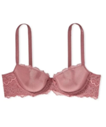 36DD Bronze FOIL SHINE LACE Dream Angels Victorias Secret Lined Demi UW Bra - $44.99