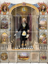 george washington freemason ceramic tile mural backsplash - £46.45 GBP+