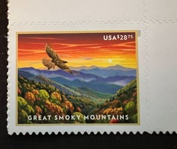 Mint US Great Smoky Mountains Single Stamp With Plate 1 stamp (MNH) - £19.53 GBP