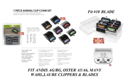 Andis Premium Metal Clip Guide Comb Set&amp;Ultra Edge 10 Blade*Fits Dblc,Smc Clipper - £64.33 GBP