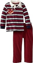 Boy&#39;s Size 12 Months Fireman Fox Corduroy Pants Set, Outfit - $145.66 MXN