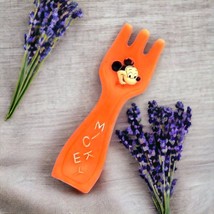 Rare Vintage Mickey Mouse Squeak Toy Orange Fork Dog Toy Disney Danara - $176.09 MXN