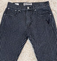 Playboy Pacsun Pants Men 29x32 Vintage Loose Black Houndstooth 100% Cotton 960A - £34.39 GBP