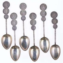 Vintage AH800 Silver Chinese Characters spoon set - $153.45