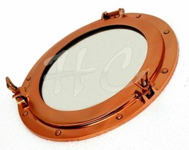 24&#39;&#39; Porthole Finish Nautical Wall Aluminum Mirror Decor - £59.76 GBP