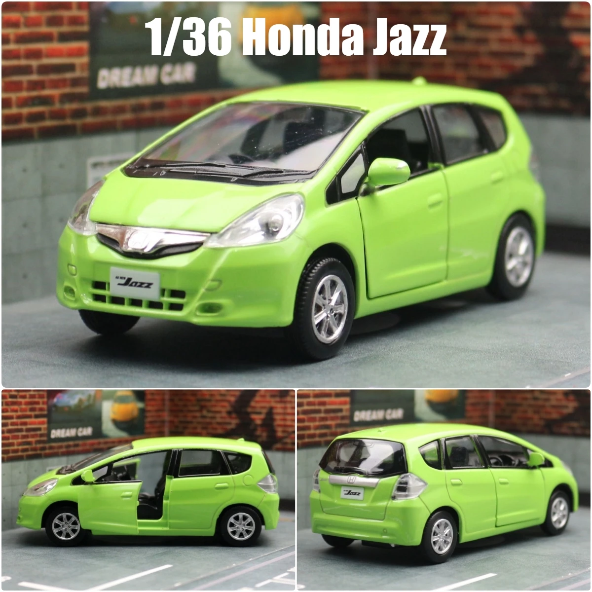 1/36 Honda JAZZ FIT Toy Car Model For Children RMZ CiTY 5 Diecast -green - £14.49 GBP