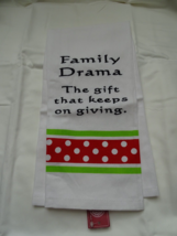 Family Drama The Gift That Keeps On Giving Cotton Tea Towel - £6.73 GBP
