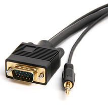 Cmple - VGA Cable Male to Male with 3.5mm Aux Audio Monitor SVGA PC 15 Pin Co... - $21.78