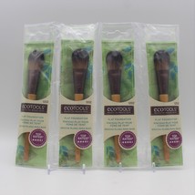 4-Pack | EcoTools Flat Foundation Makeup Brush Synthetic Taklon Bristles - £8.39 GBP