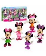 Disney Junior Minnie Mouse 3-inch Collectible Figure Set, 5 Piece Set, O... - £21.22 GBP
