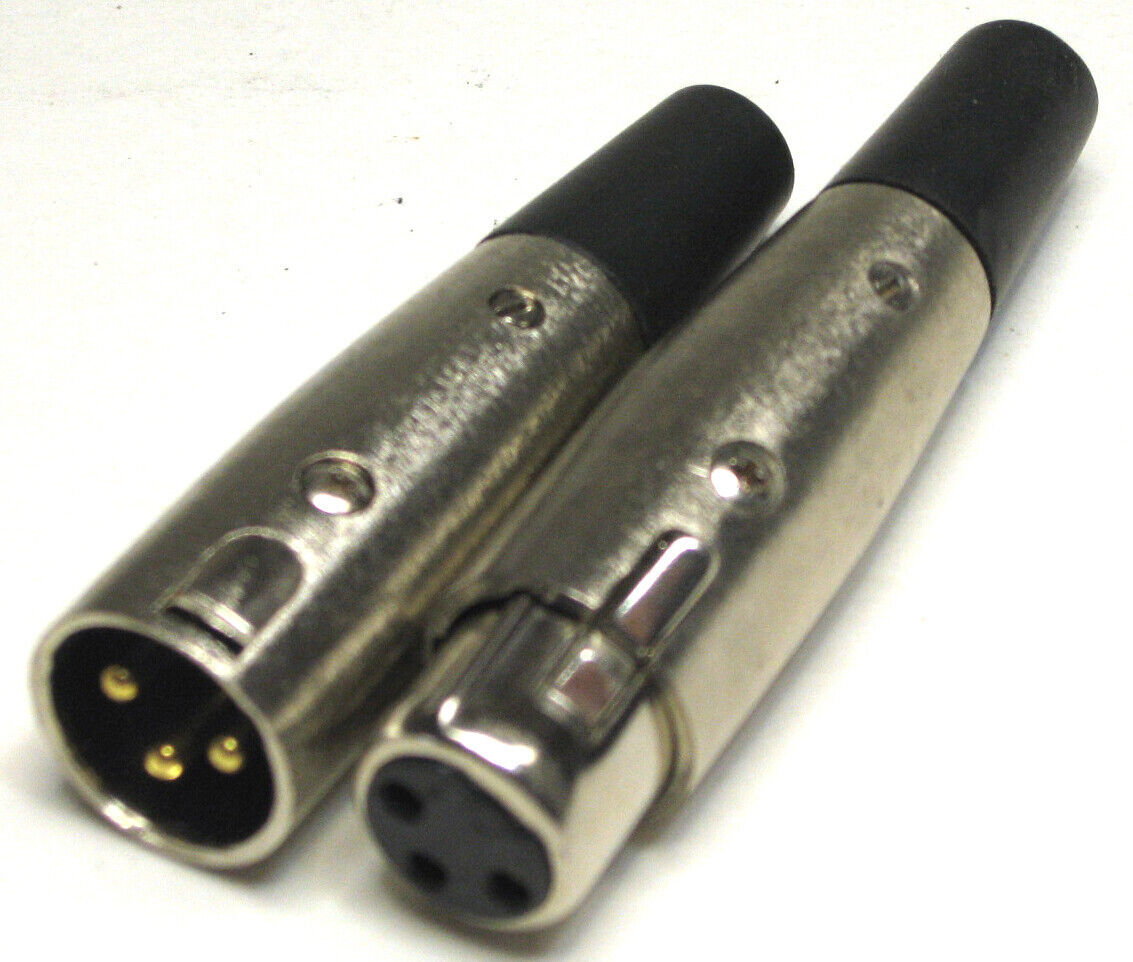 XLR Male &amp; Female Pair - Microphone / Audio Cable Connector - $6.49