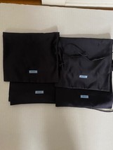 Prada Navy Blue Drawstring Satin Shoe Dust Travel Bag Lot of 4 - £19.53 GBP