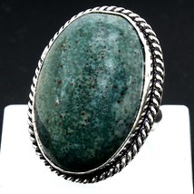 Natural Bloodstone Smooth Oval Gemstone Handmade Ring Gift For Jewelry Size 9 - £5.42 GBP