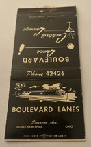 Vintage Matchbook Matchcover Bowling Boulevard Lanes Dover PA - £2.47 GBP