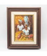 Originale Olio Pittura Africano Donna Firmato H.Dufrayer - £285.32 GBP