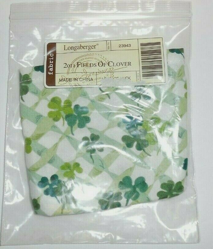 Longaberger Liner Only For 2011 Fields Of Clover Basket Lots of Luck Green New   - $14.84