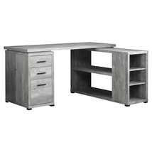 47" Gray L Shape Computer Desk With Three Drawers - $15,607.91 MXN