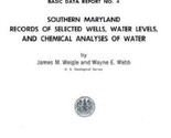 Southern Maryland Records of Selected Wells, Water Levels and Chemical A... - $7.99