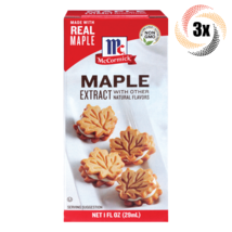 3x Packs McCormick Imitation Maple Flavor Extract | 1oz | Non Gmo Gluten... - £16.80 GBP